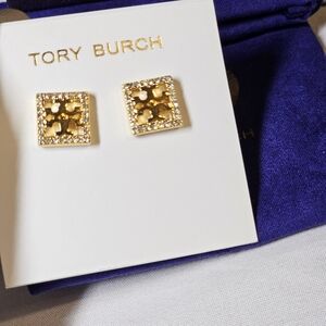 New Tory Burch Stud Earrings WITH DUSTBAG